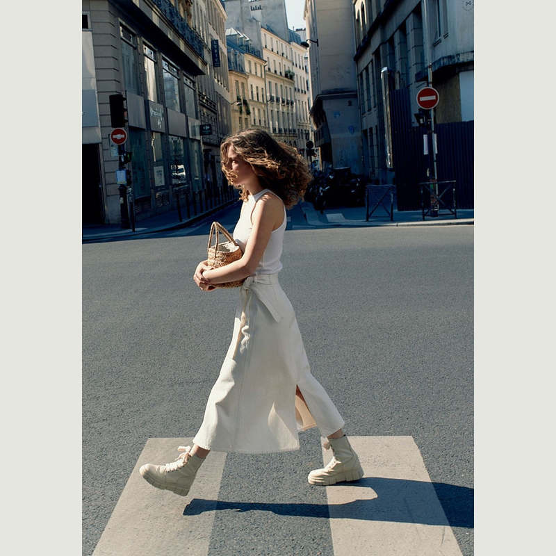 Falda Denim Skirt - ADN Paris