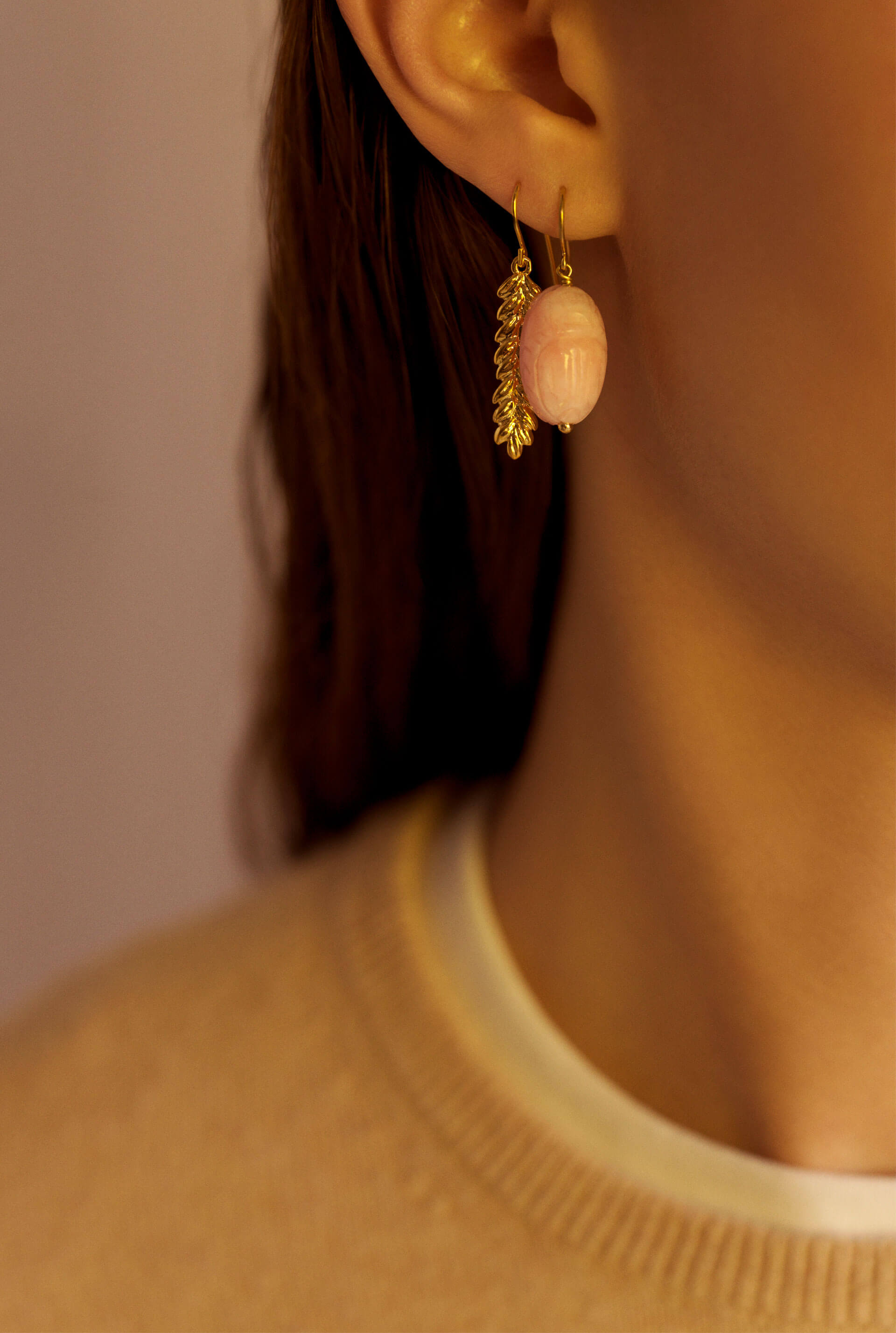 Aurélie Blé sleeper gold plated earring - Aurélie Bidermann