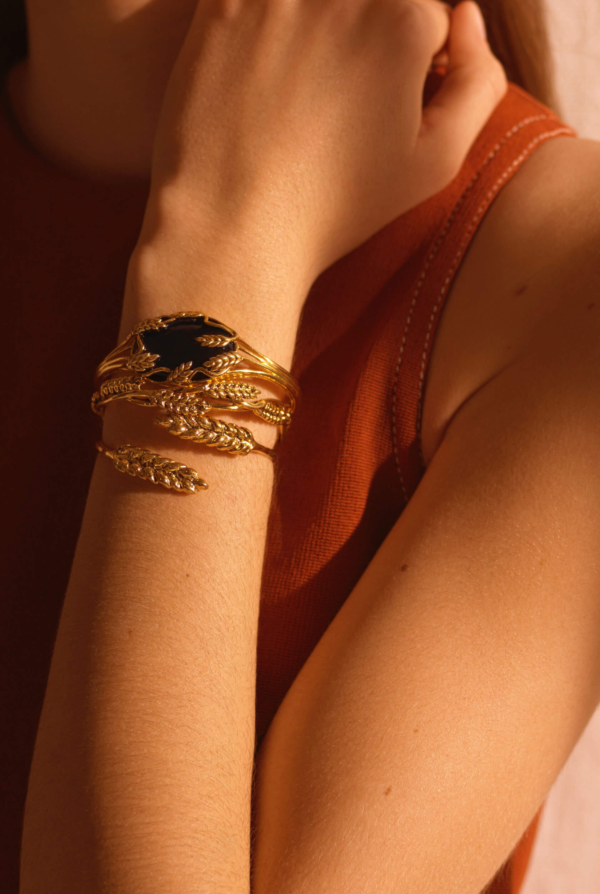 Blé gold plated bangle bracelet - Aurélie Bidermann