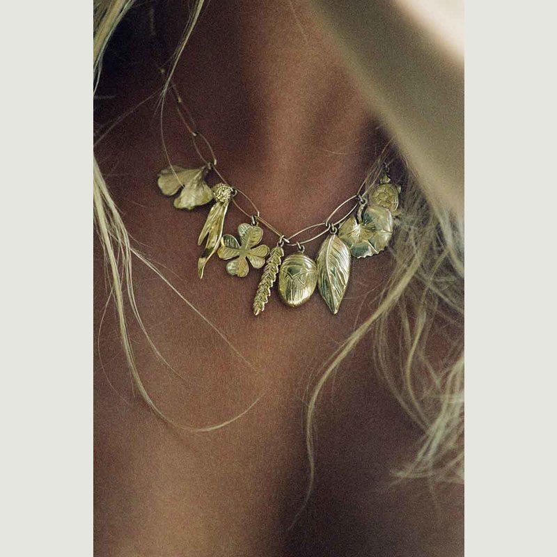 Aurélie chain and charms gold plated necklace - Aurélie Bidermann