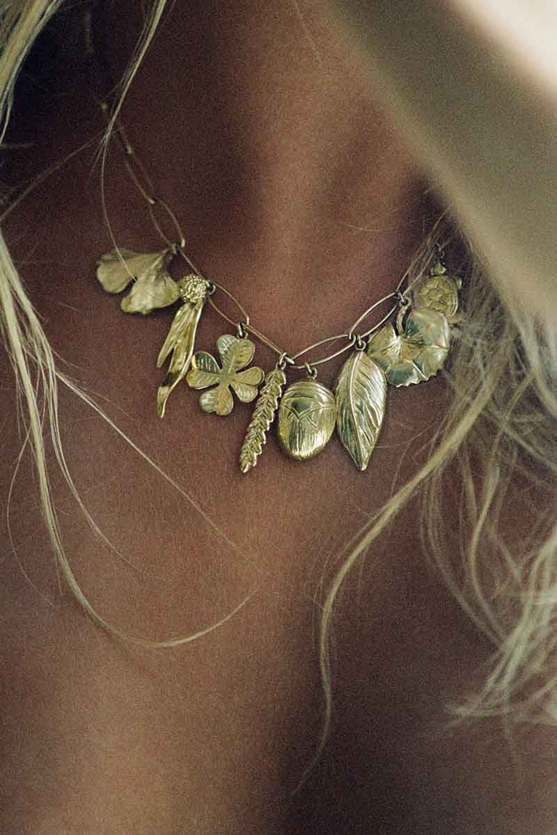 Aurélie chain and charms gold plated necklace - Aurélie Bidermann