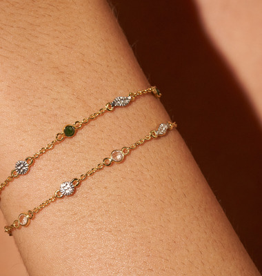 Bracelet fin avec zircons Sitara