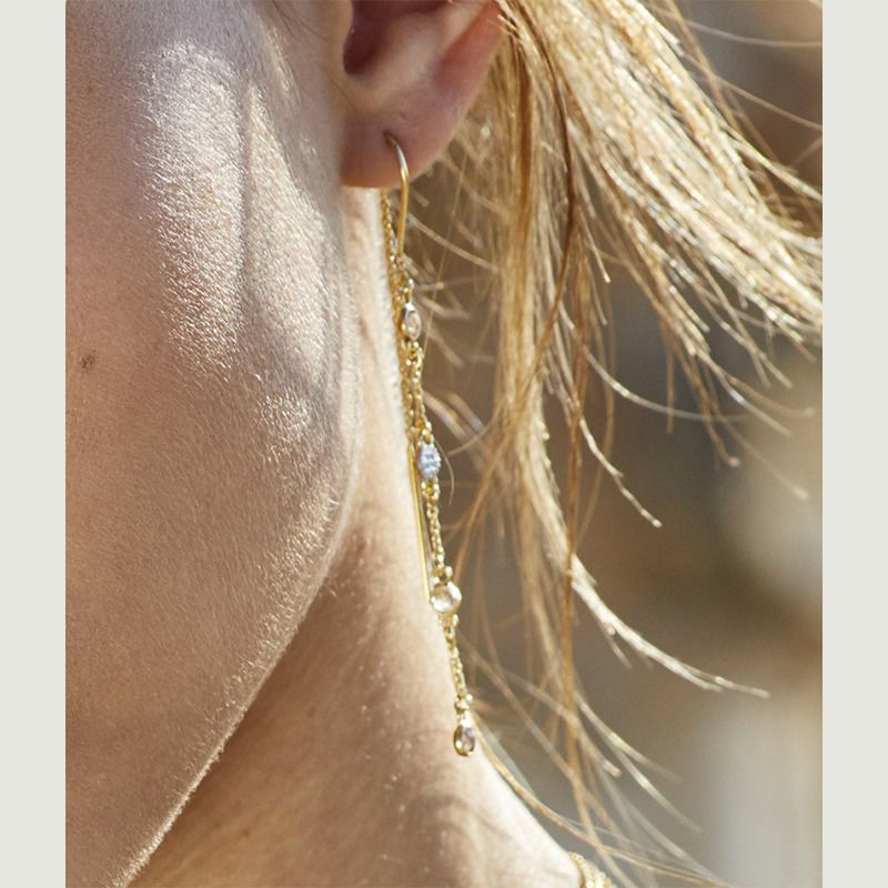 Sitara earrings with zircons - Be Maad