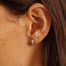 Boucles d'oreilles puces avec pierre de lune Mani - Be Maad