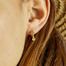Boucles d'oreilles créoles avec labradorite Safra - Be Maad