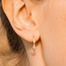 Boucles d'oreilles créoles avec pierres de lune Safra - Be Maad