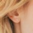 Boucles d'oreilles puces avec zircons Dori - Be Maad