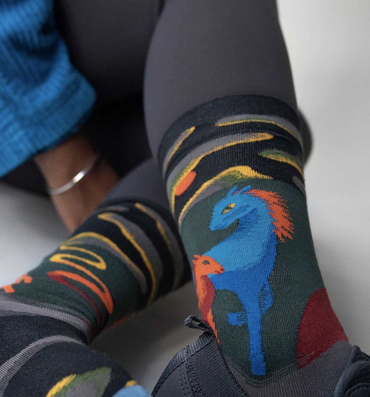 Horse socks with contrasting toe - Bonne Maison