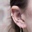 Boucles d'oreilles créoles œil et diamants - Celine Daoust