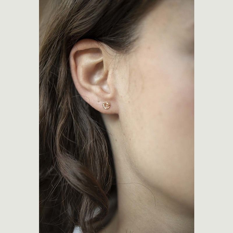 Moon Diamonds and Merkabah stud earrings - Celine Daoust