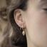 Emerald Marquise & diamonds dangling earring - Celine Daoust