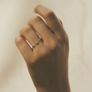 Alba Brown Diamond Chain Ring