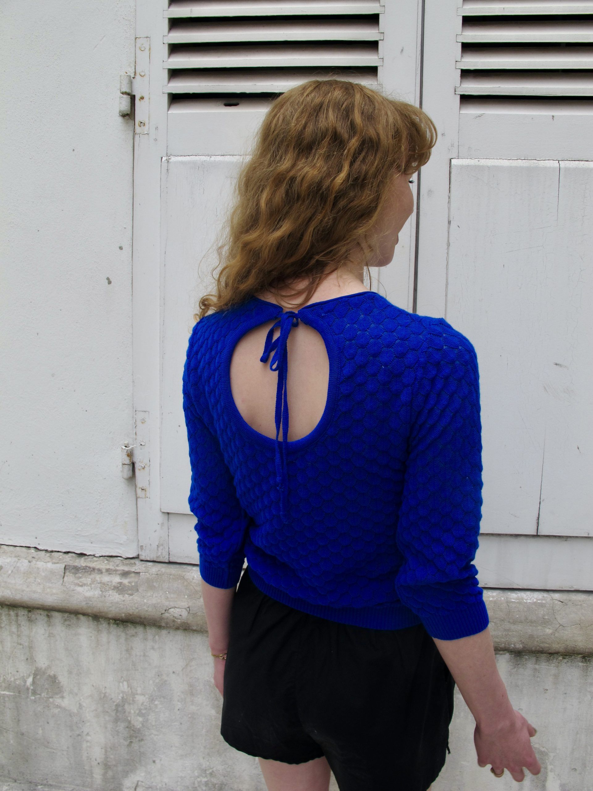 Sienna - Fine Lace Knit 3/4 Sleeve Sweater - Erotokritos