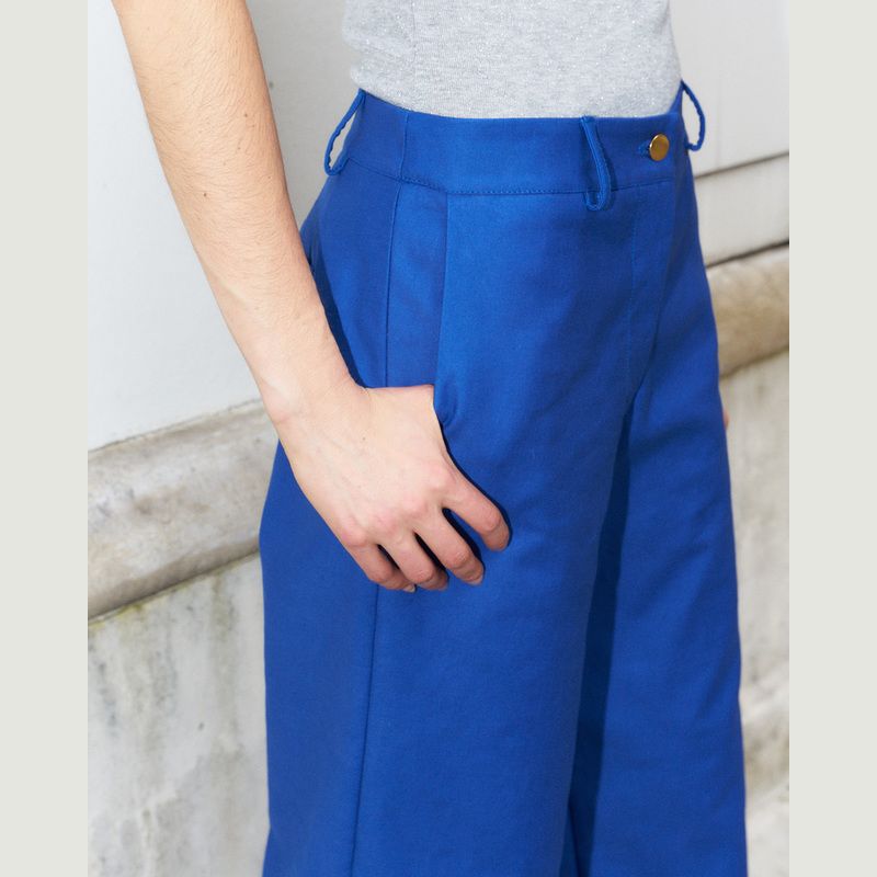 Ziha - Wide Leg Canvas Pants - Erotokritos