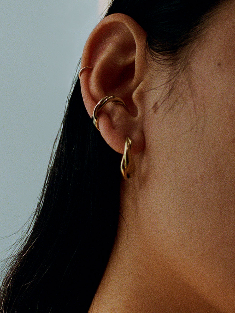 Earcuff plaqué or Twist - FARIS