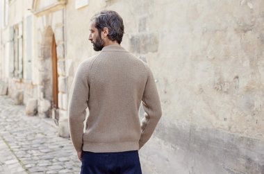James Stand-up Collar Sweater