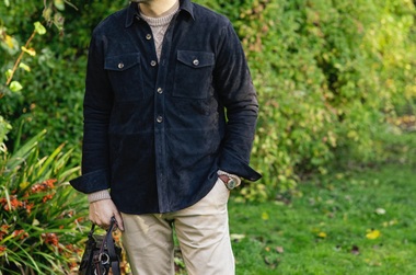 Leder-Overshirt