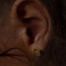 Boucles d'oreilles puces avec topaze Écrou - Gamme Blanche