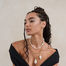 Double chain necklace with shell and cultured pearl Lexie - Gisel B.