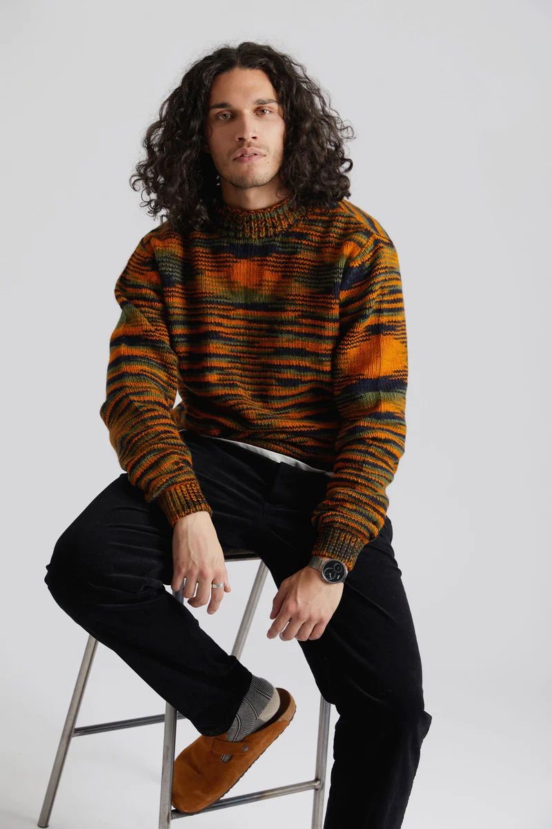 Teruma - Hand Knitted Wool Jumper - komodo