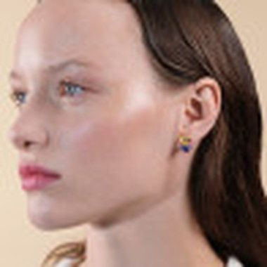 Les Iris sleeper earrings