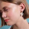 Boucles d'oreilles pendantes renoncule - Les Néréides