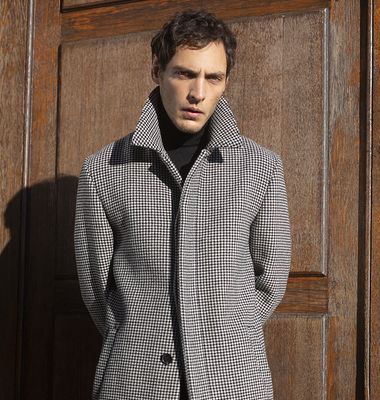 Manteau droit en laine fabriqué en France