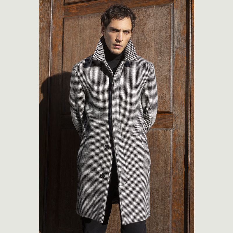Gerader Mantel aus Schurwolle, hergestellt in Frankreich - L'Exception Paris