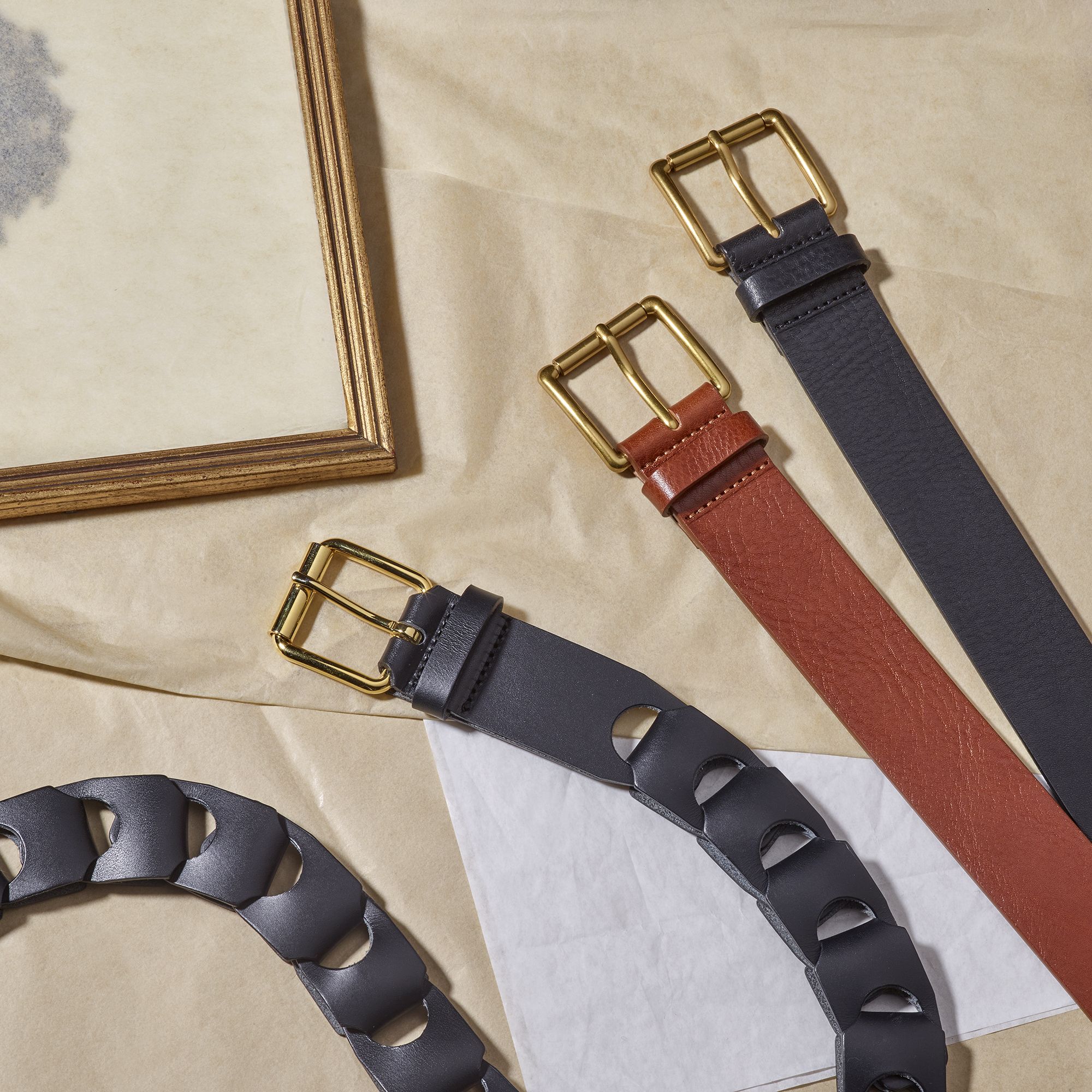 Grained leather belt - L'Exception Paris
