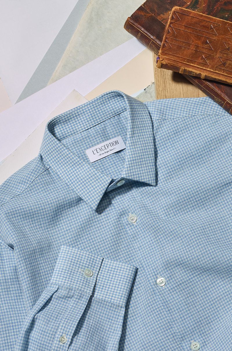 Chequered japanese organic cotton shirt - L'Exception Paris
