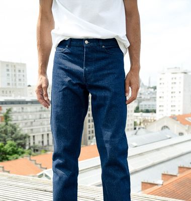 14 oz straight-leg jeans