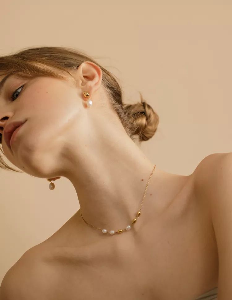 Collier chaîne avec perles Lise - Louise Damas