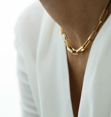 Julie gold plated brass choker necklace