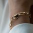 Mina gold plated brass curb bracelet - Luj Paris