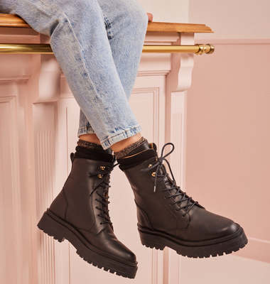 Bottines à lacets Tamara cuir
