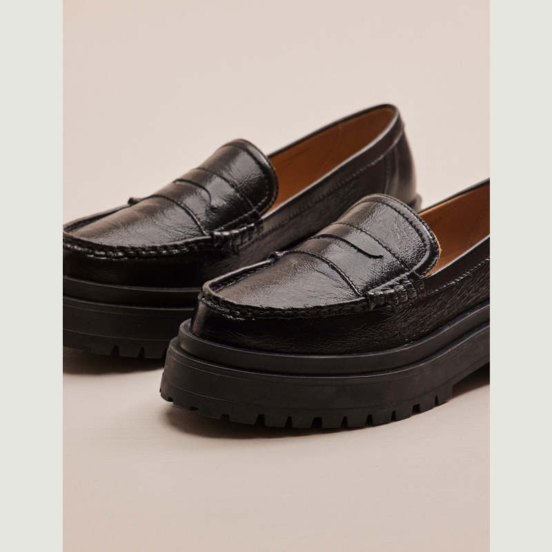 Nadège pleated leather loafers - M.Moustache
