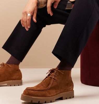 Grégoire suede leather platform boots