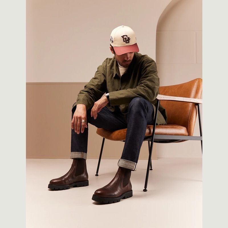 Chelsea boots in grained pull-up leather Raoul - M.Moustache