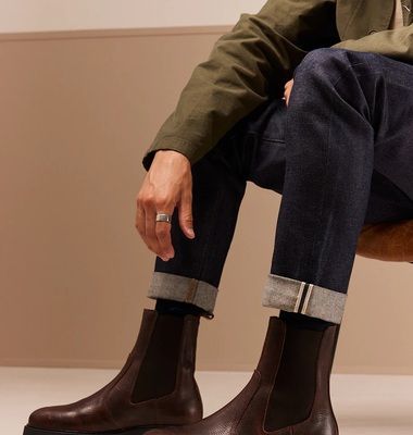 Chelsea-Boots in genarbtem Pull-up-Leder Raoul