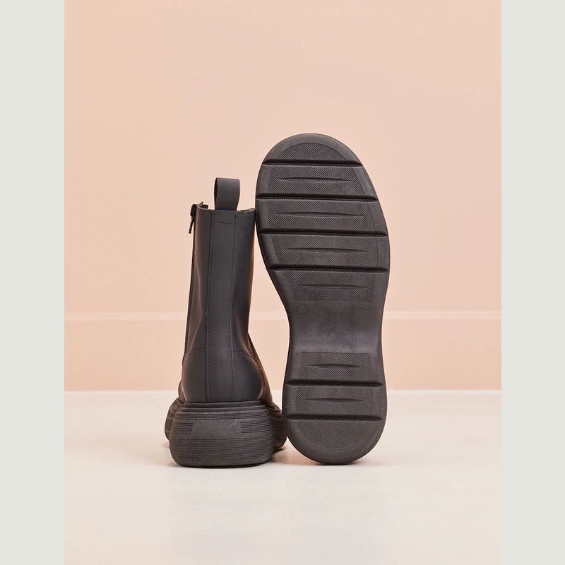 Lina platform boots in rubber-effect leather - M.Moustache