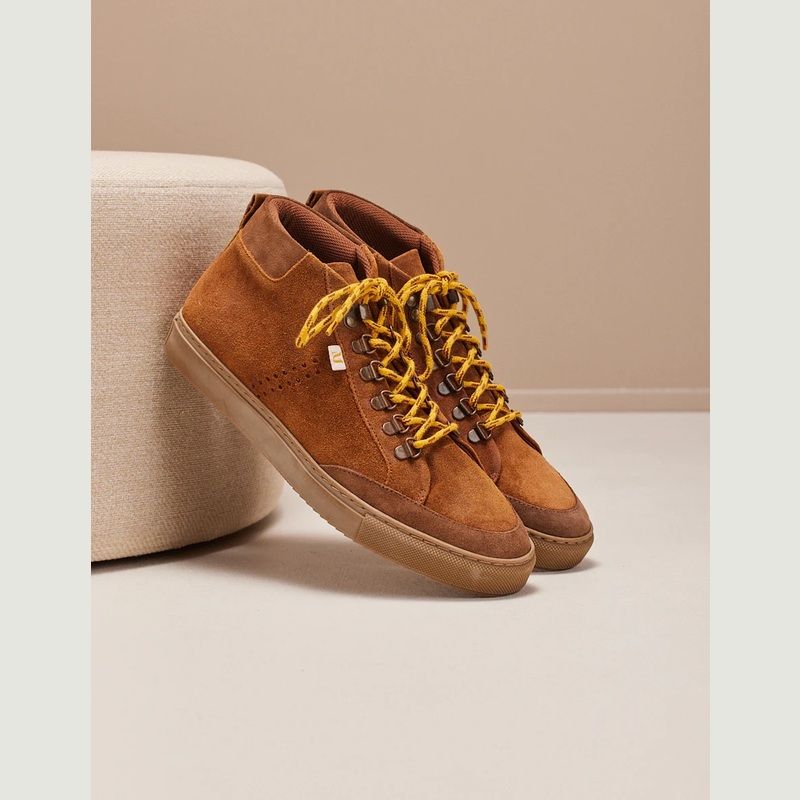Christian oil suede high top trainers - M.Moustache