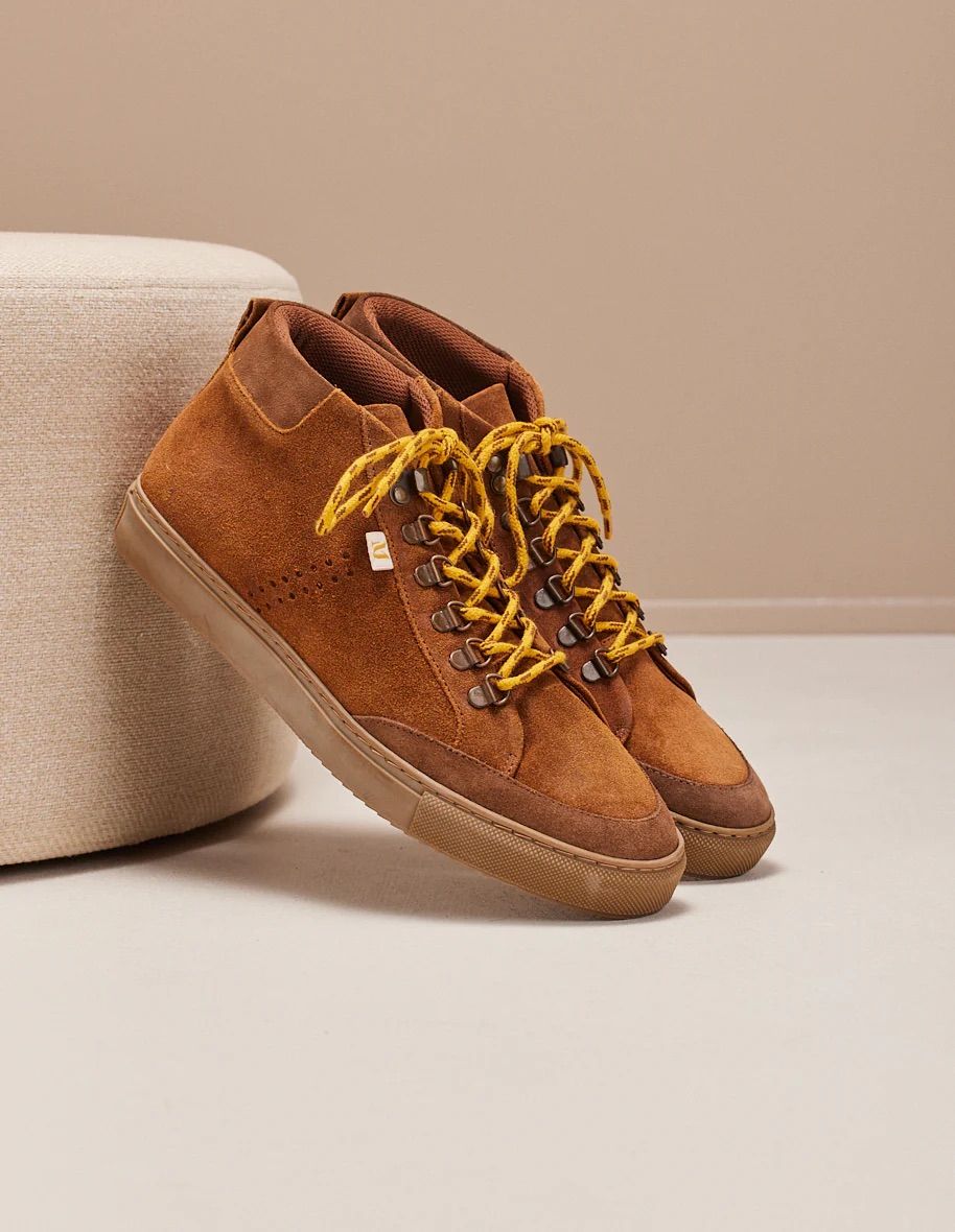 Christian oil suede high top trainers - M.Moustache