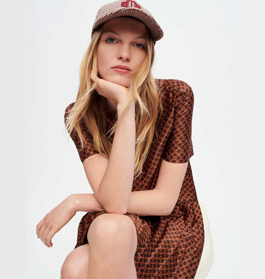 Rablic short sleeve printed shirt-dress