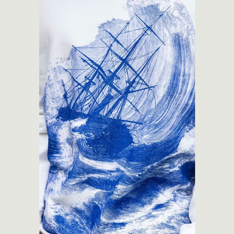 Ship print sweatshirt during the storm - Misericordia