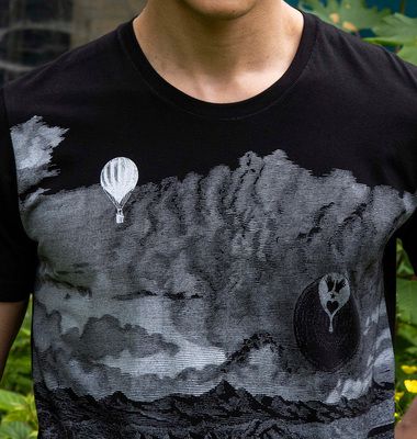 T-Shirt mit Bergprint