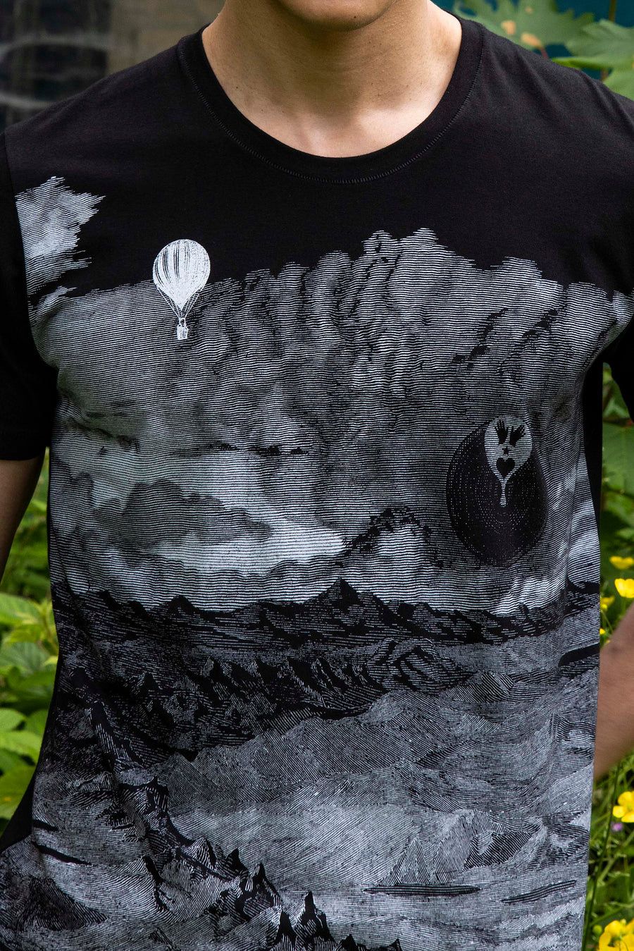 T-Shirt mit Bergprint - Misericordia