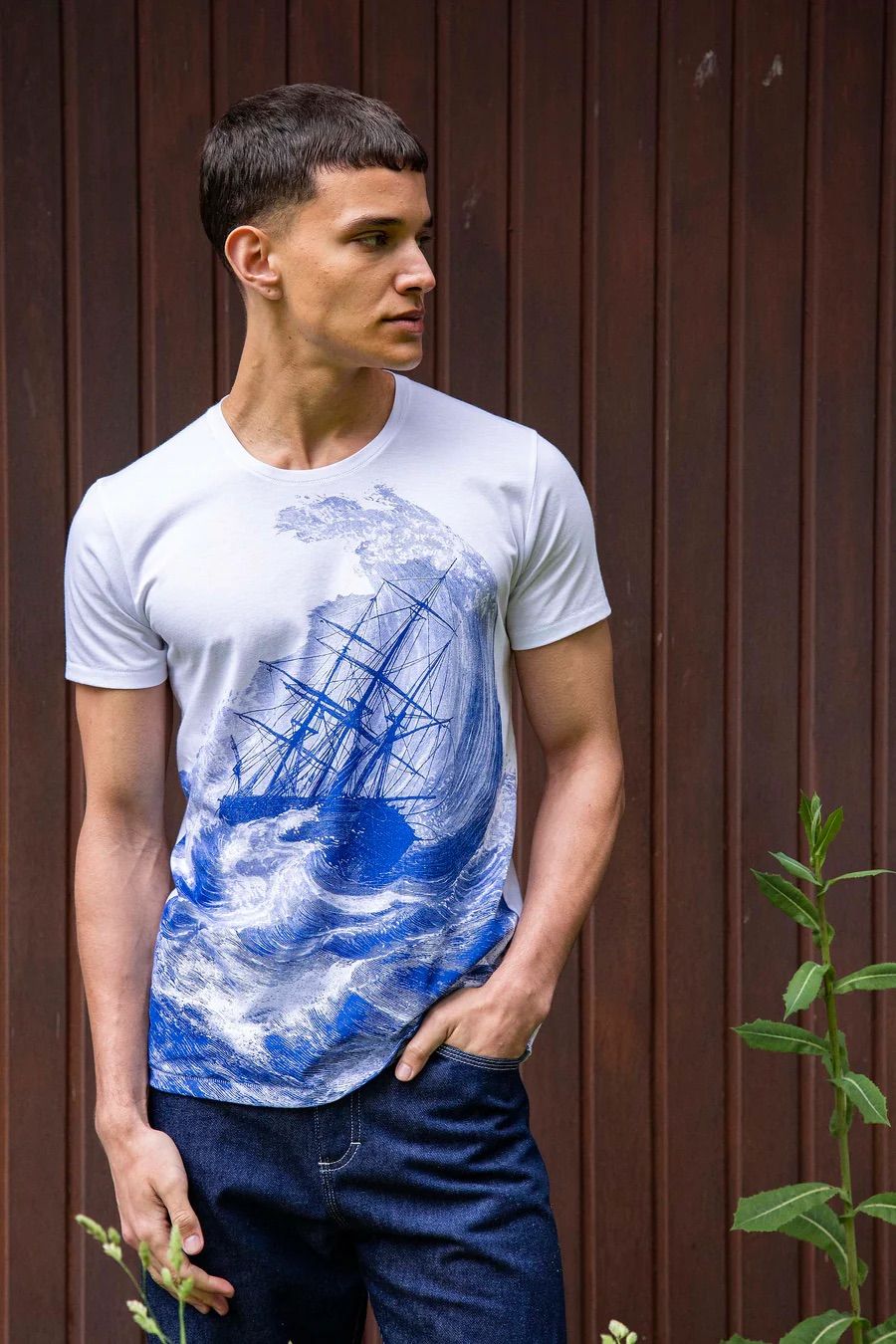 T-Shirt mit Sturm-Print - Misericordia