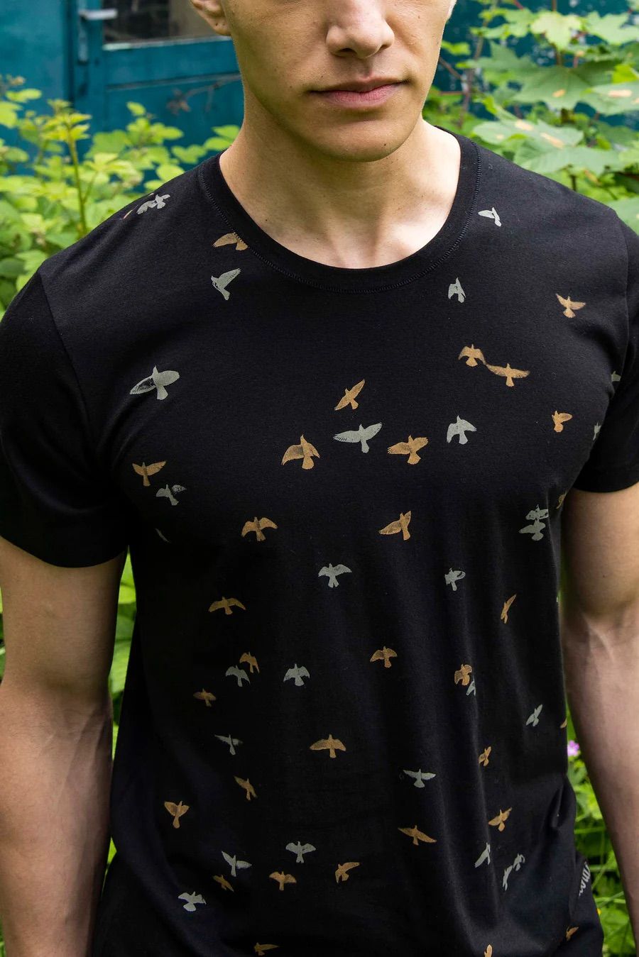 T-Shirt mit Vogel-Print - Misericordia