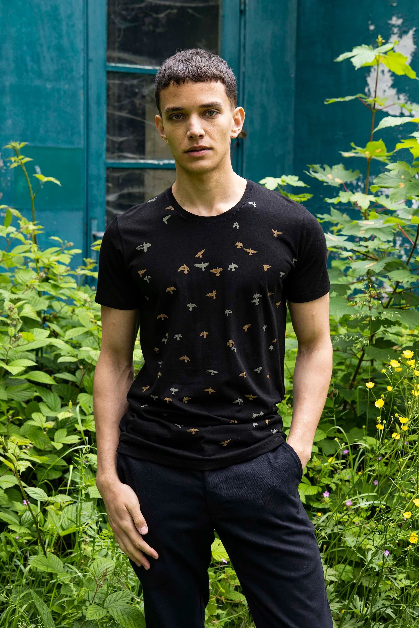 Bird print T-shirt - Misericordia