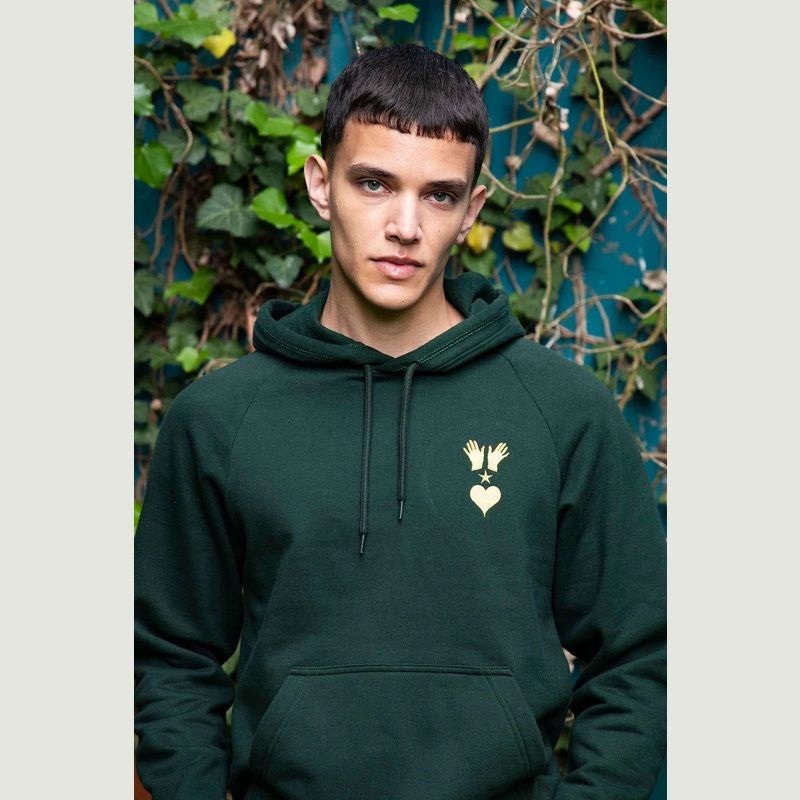 Kangaroo pocket hooded sweatshirt - Misericordia